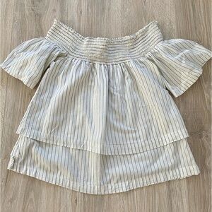 ⭐️3/$25 Bliss & Mischief Off the Shoulder Smocked Blouse Sz 2